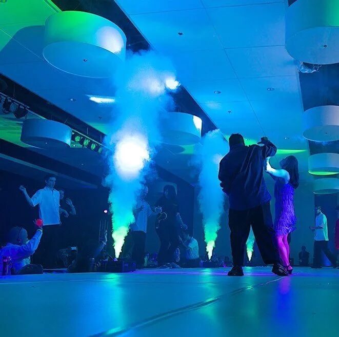 Fog and lighting effects on a dance floor